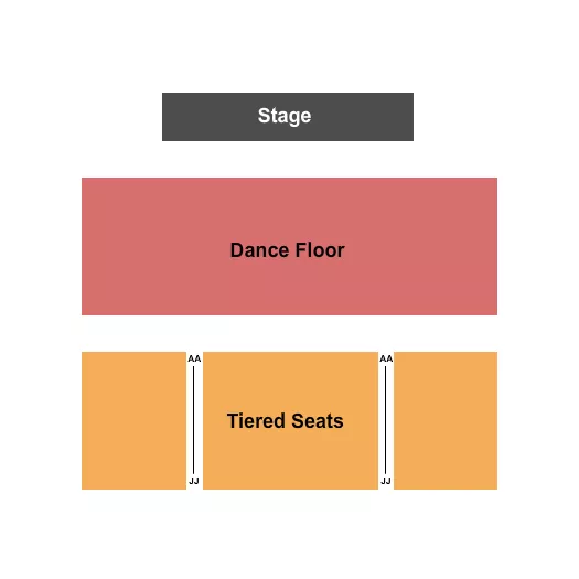 seating chart for The Center For The Arts - Grass Valley - Endstage DanceFloor - eventticketscenter.com